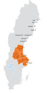 Upptagningsomr&aring;det f&ouml;r Nordicons direkttransporter. Biold: Nordicon