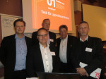 Linus Ahlm och Peter Mike, Nordicon, Ulf Wiik, Stuveribolaget och G&auml;vle Hamn, Anders Franck, Handelskammaren, och Peter Jonsson, FLB Logistik